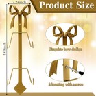 Gold Bow Knot Metal Wall Plate Frame Display Stand 18 5x7 Inch