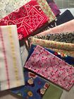 Lot Of 10 Cotton Fabric Eighth Yard- Scraps 9   x21    Face Masks quilt Squares Et