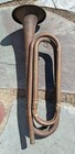 Vtg U s  Regulation Trumpet Brass Two Coil Bugle Military Scouts Musical Prop