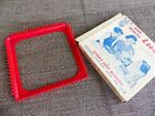 Vintage Hand Weaving Loom In Box Red Plastic