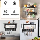 Wall-mounted Cabinet Kitchen Flip-up Door Cabinet Shelf Storage Organizer 55lbs