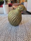 Vintage Mcm  Solid Brass Quail Or Partridge  Bird Figurine   4 5  Inches Tall