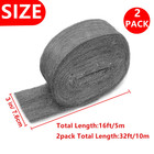 2 Pack 3  X16 Ft Steel Wool Roll  Antfees Steel Wool Fill Fabric Roll  Coarse Wi
