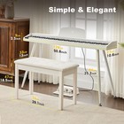 White 88key Electric Digital Piano Semi Weighted 3 Pedals usb midi storage Stool