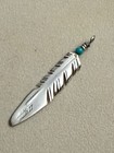 Vintage Navajo Ray Tracey Feather Pendant
