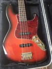 4 String Fender Squier Jazz Bass Guitar Crafted In Indonesia   Gator Hard Case