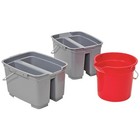 Tough Guy 1elj8 2 1 2 Gal Round Bucket  10-1 4 In H  10 In Dia  Gray  Plastic