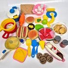 Vintage Lot Of Fisher Price Pretend Kitchen Play Toy Food