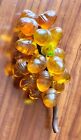 Vintage Rare Lucite Acorns Cluster On Wood Mid Century Modern Large 20 Acrylic