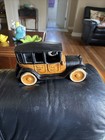 Vintage Arcade Cast Iron Taxi Car W  Driver Made In U s a