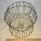 Vintage Mcm Mid Century Gold Wire Egg Folding Basket French Country Farmhouse     
