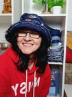 Unisex Handmade Denim Bucket Hat   Unique Summer Hat   Patchwork Denim Hat