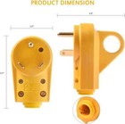 30 Amp Rv Plug Male And Female Plug Set Yellow Camper Plug Electrical 125v
