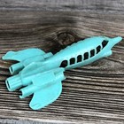 Rare Vintage Spaceship Rocket Ship Blue Plastic Toy
