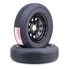 2 Free Country St205 75r15 Trailer Tire   Wheel 10-ply E W 5x4 5  Black Mod Rim