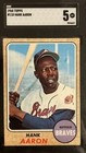           hank Aaron          1968 Topps  110 Sgc 5 Ex Centered High End Vintage Hof Braves
