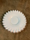 Vintage 1940s Fenton Art Glass Silver Crest Crimp Edge Saucer small Plate