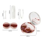 Xlsfpy Rose Gold Contact Lens Case  Travel Contact Case Cute Lens Holder Kit    