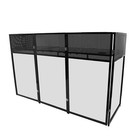 Dj Event Facade Black White Scrim Metal Frame Booth   23   x73    Flat Table Top Usa
