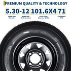 2-pack 5 30-12 5 30x12 530-12 Trailer Tires With 12  Rims  4 Lug On 4  Bolt P   