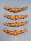 Vintage Antique Gilt Metal Furniture Trim Decorative Hardware 4 Pieces 