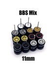 5x Sets Bbs Mix Real Rider Wheels W  Rubber Tires For 1 64 Scale Cars