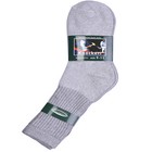 3 6 12 Pairs Mens Grey Ribbed Work Athletic Crew Socks Cotton Size 9-11   10-13