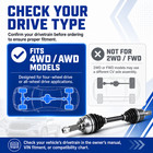 4wd Front Cv Axle Shaft For 2002-2011 Dodge Ram 1500 5072389aa 5170822aa