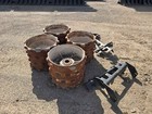 Set Of 4 Heavy Equipment Steel 16 In Compactor Wheels drums W  Mounting Brackets