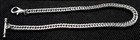 Custom Made 12 Inches Long  T  Bar End 5 Mm Pocket Watch Chain 