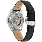 Bulova Men s Classic Automatic Full Skeleton Black Leather Watch 41 Mm 96a310