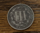Circulated 1865  3 Cent Nickel