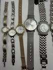 Mixed Brands Ladies Watches All Metal Silver   Gold Tone Lot Of 25 Parts Repair