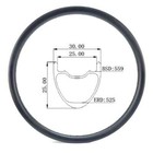 26er Mountain Bicycle Carbon Rim 24 30mm Width 25mm Depth Xc Bike Wheels