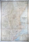 Vintage 1955 National Geographic New England Map Fold Out Ct Me Ma Nh Ri Vt