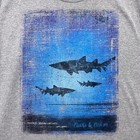 Turks And Caicos Shirt Mens Xlarge Gray Blue Sharks Fish Graphic Tshirt