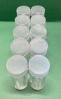 10 Round Quarter Coin Storage Tubes Clear Plastic Lot W Screw Caps Bcw Free Post