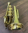 Vintage 3 Valve Flugel Horn Polished Brass Bugle Instrument Pocket Trumpet