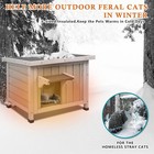 Petscosset Insulated Cat House Outdoor Cat Shelter For Feral Cats In Winter