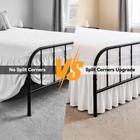 White Bed Skirts With Split Corners Queen Size 18 Inch Drop elastic Bed Skirt   