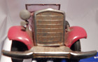 Vintage Tin Toy Car-cadallic 1938 8  Long 3  Wide Convertible Red 