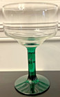 Libbey 12 Oz Clear Margarita Glasses W green Saguaro Cactus Stem  open Stock 