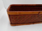 Vintage Japanese Woven Bamboo Ikebana Rectangular Basket