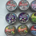 Lot Of 12 Mini Tins Aaron s Crazy Thinking Putty  46 Oz