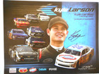 Kyle Larson 2013  32 Clorox Tsm Chevy Rookie Autographed Nascar 8 5x11 Hero Card
