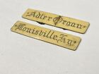 Antique Adler Pump Organ Louisville Ky Celluloid Name Plates Labels