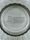 Vintage Ashtray Riviera Hotel Casino Etched Smokey Glass Las Vegas Nevada