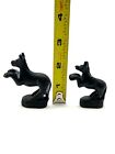 Antique Burmese Opium Scale Bronze Weight Set Dog   Horse  5 Pieces Weights