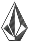 Volcom Carbon Fiber Stone Sticker Xxl 10  Team Surf Skate Snowboard Decals