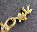 Gold Belt Clip For Keys 01 Keychain W  Two Rings   Koi Fish Pendant New  5c 